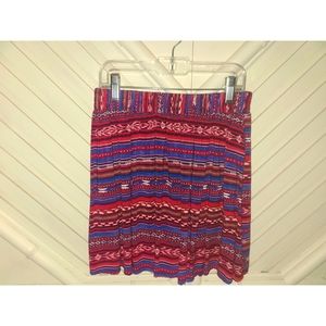 Forever 21 Aztec Print Multicolor Mini Skirt